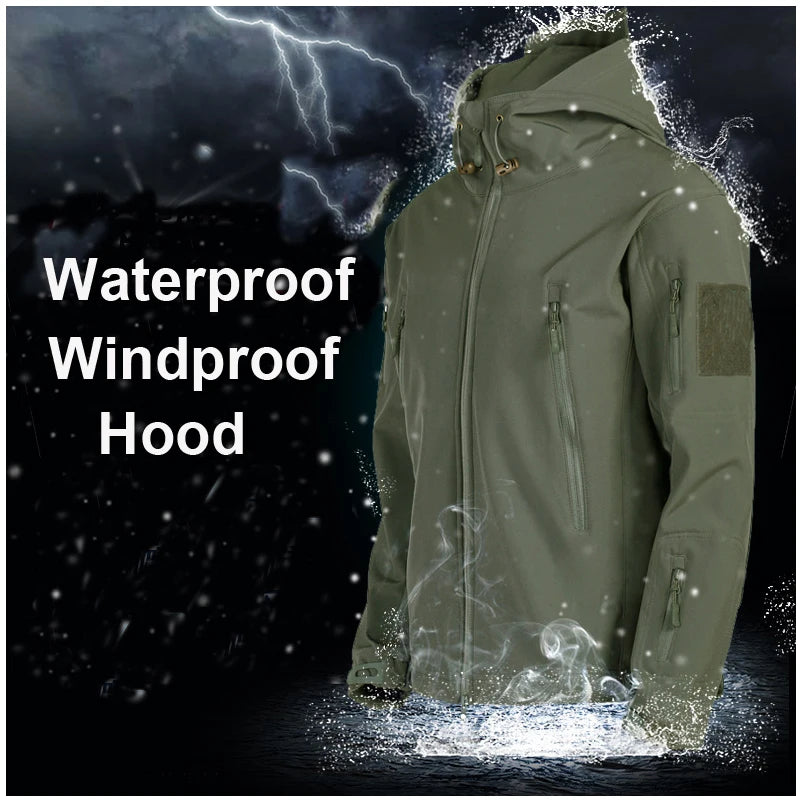 Waterproof Softshell Fleece Jacket Men-HighTouch