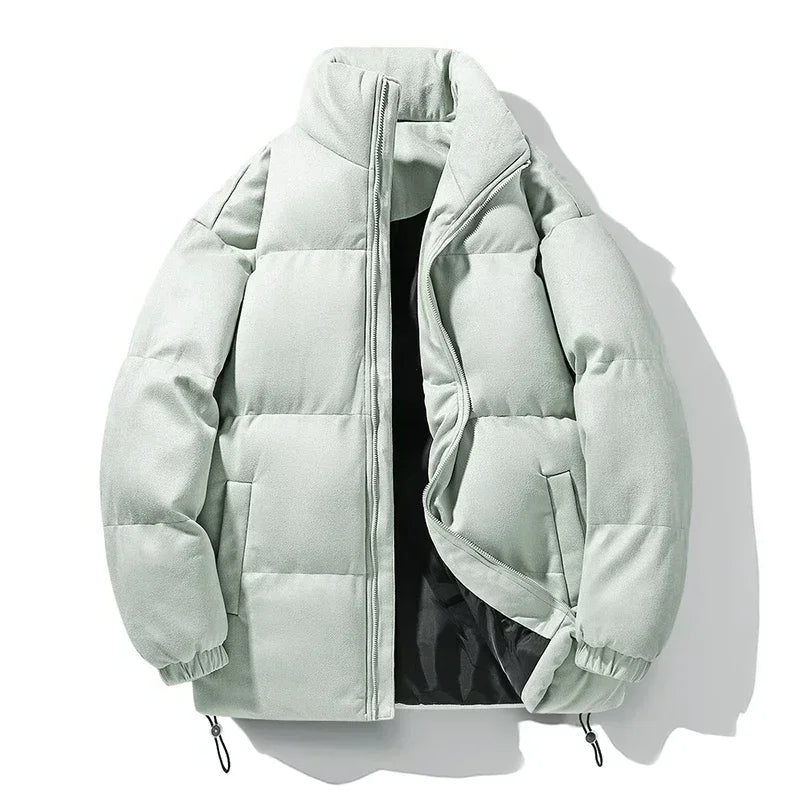 Deerskin Velvet Parka – Thick Fleece-Lined Men’s Winter Jacket-HighTouch