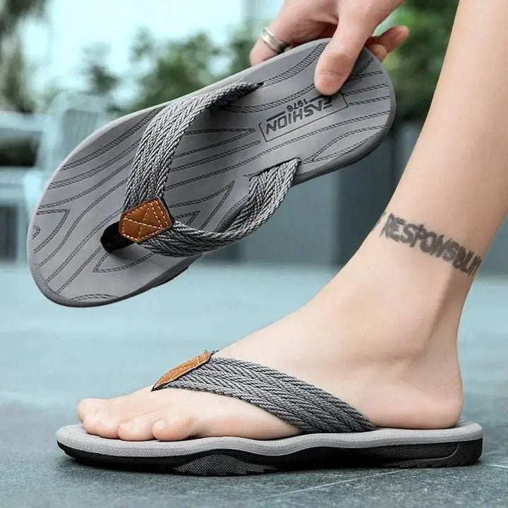 Men’s Anti-Slip Beach Flip-Flops – Lightweight & Breathable Summer Sandals-HighTouch