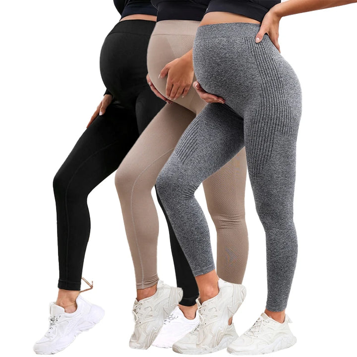 High Waist Maternity Leggings Belly Support Skinny All Season