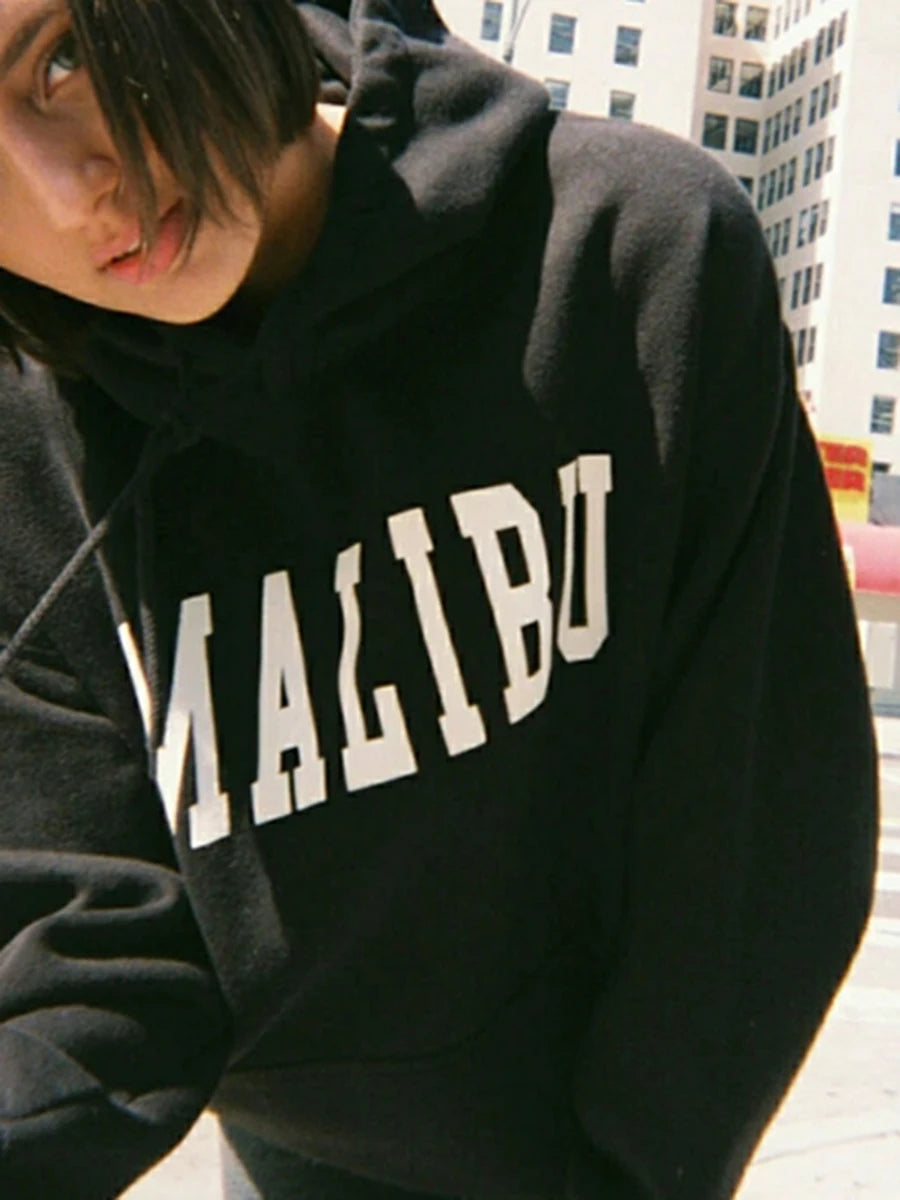 Vintage Letter Print Oversized Cotton Hoodie –  Streetwear Comfort