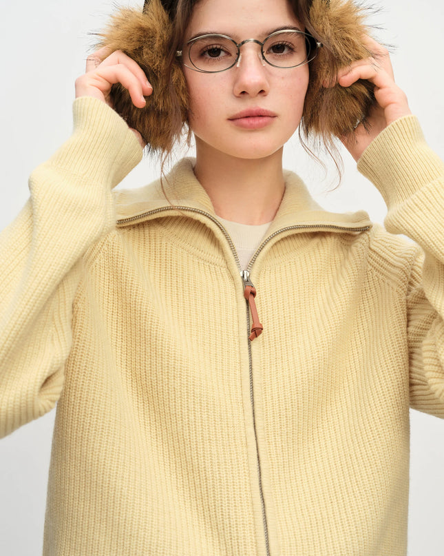 Wool-Mix Zip Vest Women