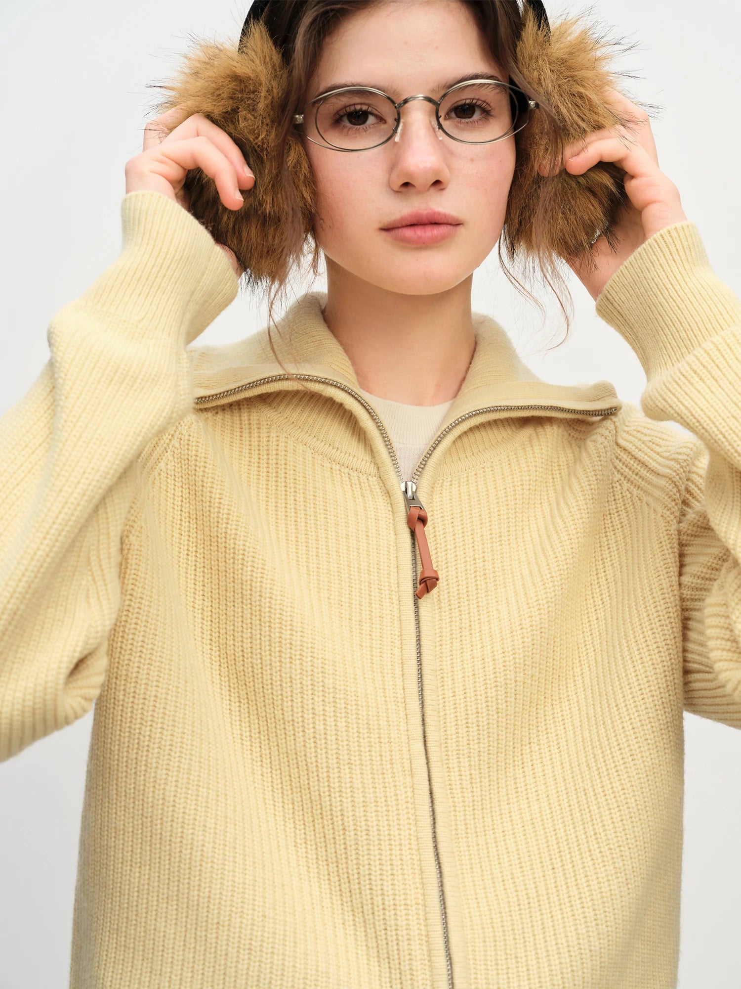 Wool-Mix Zip Vest Women