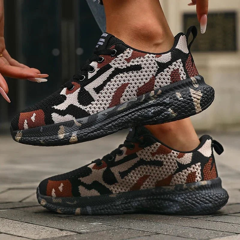 Camo Trail Sneakers – Breathable Cushioned Support