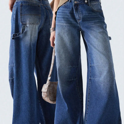 American Retro Wide-Leg Jeans Women