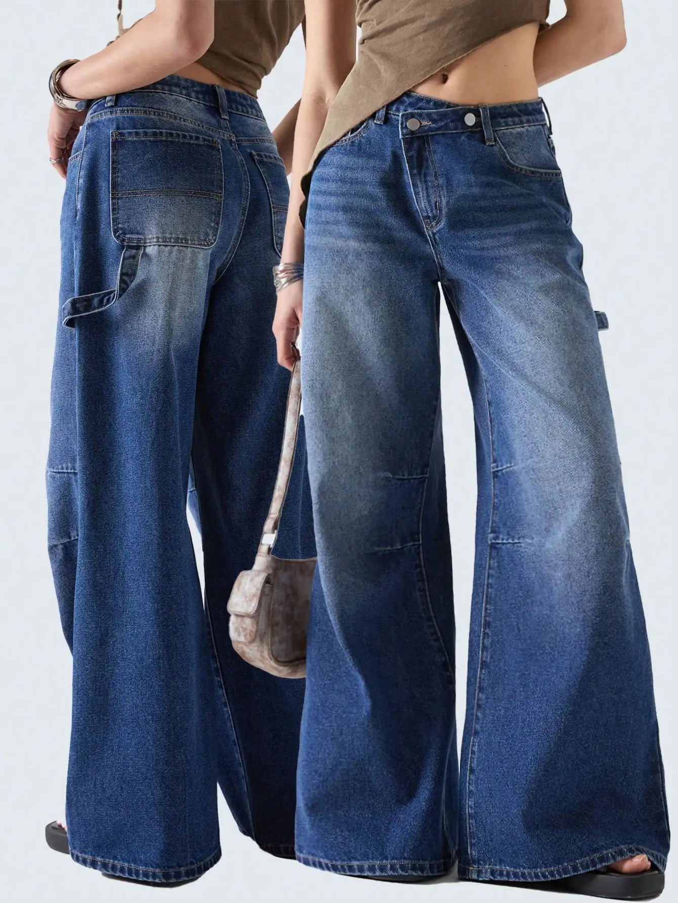 American Retro Wide-Leg Jeans Women