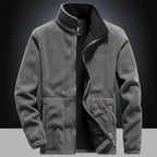 Men’s Thick Fleece Winter Jacket – Double-Pocket Hiking & Ski Outerwear-HighTouch