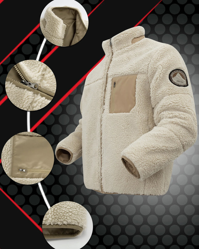 Oversized Sherpa Fleece Jacket Men