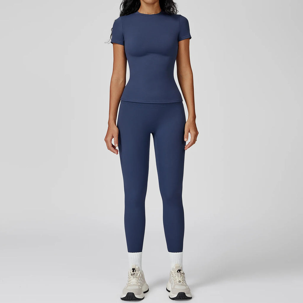 Women High Waist Yoga Set 2 Piece Fitness Gym Wear-HighTouch