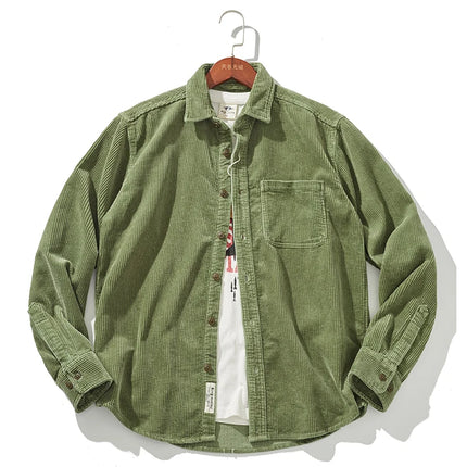 Thick Corduroy Shirt Jacket Men – Slim Fit Autumn Winter Outerwear