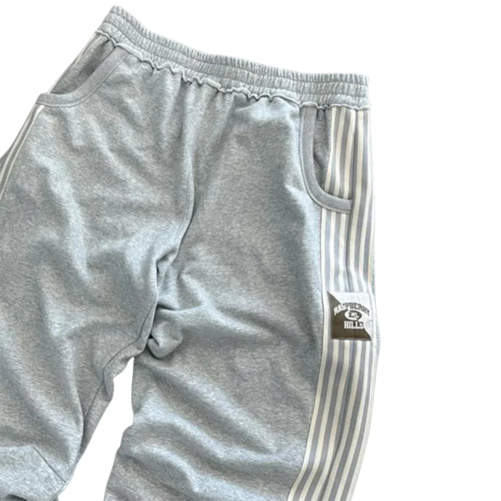 Y2K Retro Stripe Baggy Jogging Pants – Unisex Harajuku Streetwear