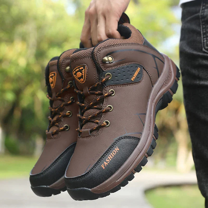Men's Waterproof Orthopedic Hiking Boots - Arch Support Trail Shoes