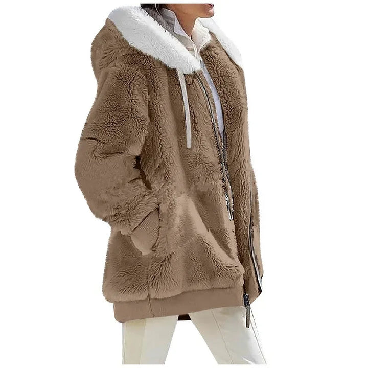 Women’s Hooded Zip-Up Fleece Jacket-HighTouch