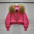Short White Duck Down Parka Women-HighTouch