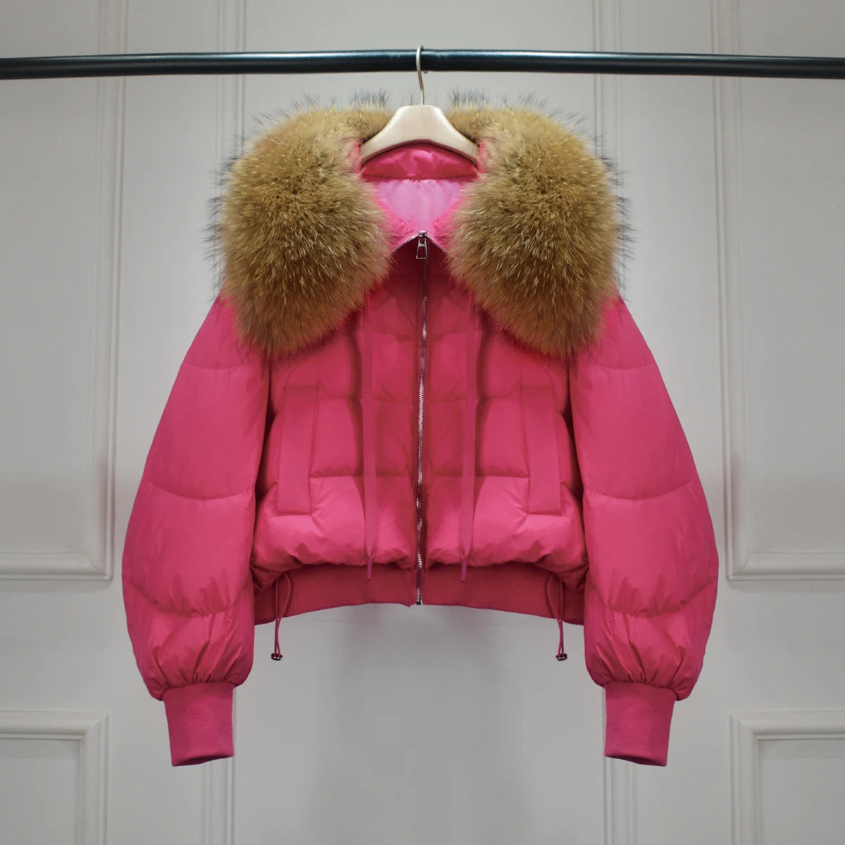 Short White Duck Down Parka Women