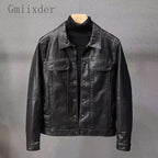 Korean-Style Slim PU Motorcycle Jacket for Men-HighTouch