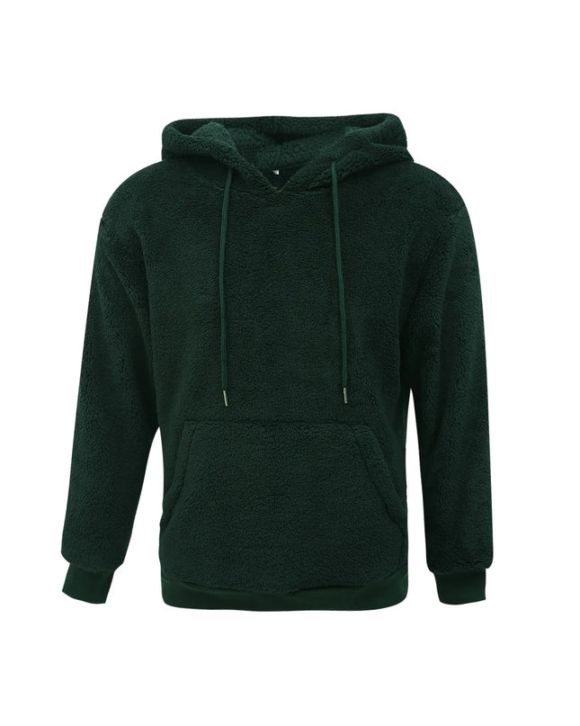 Men's Sherpa Fuzzy Pullover Hoodie