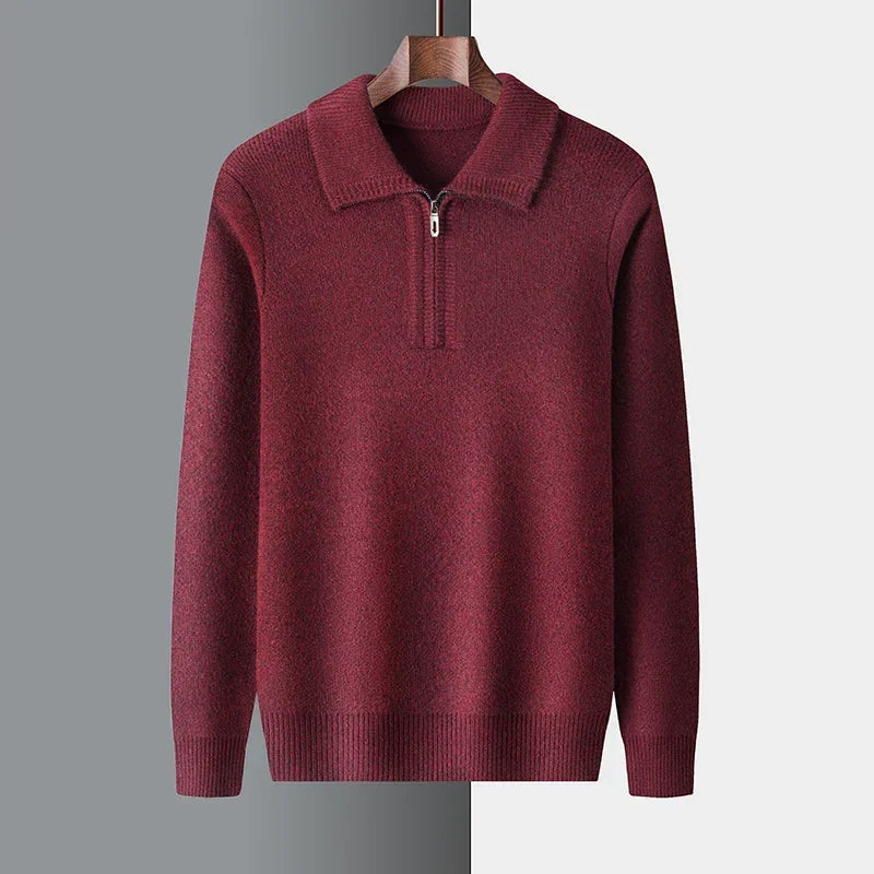 Men's Wool Quarter Zip Sweater – Soft & Lightweight