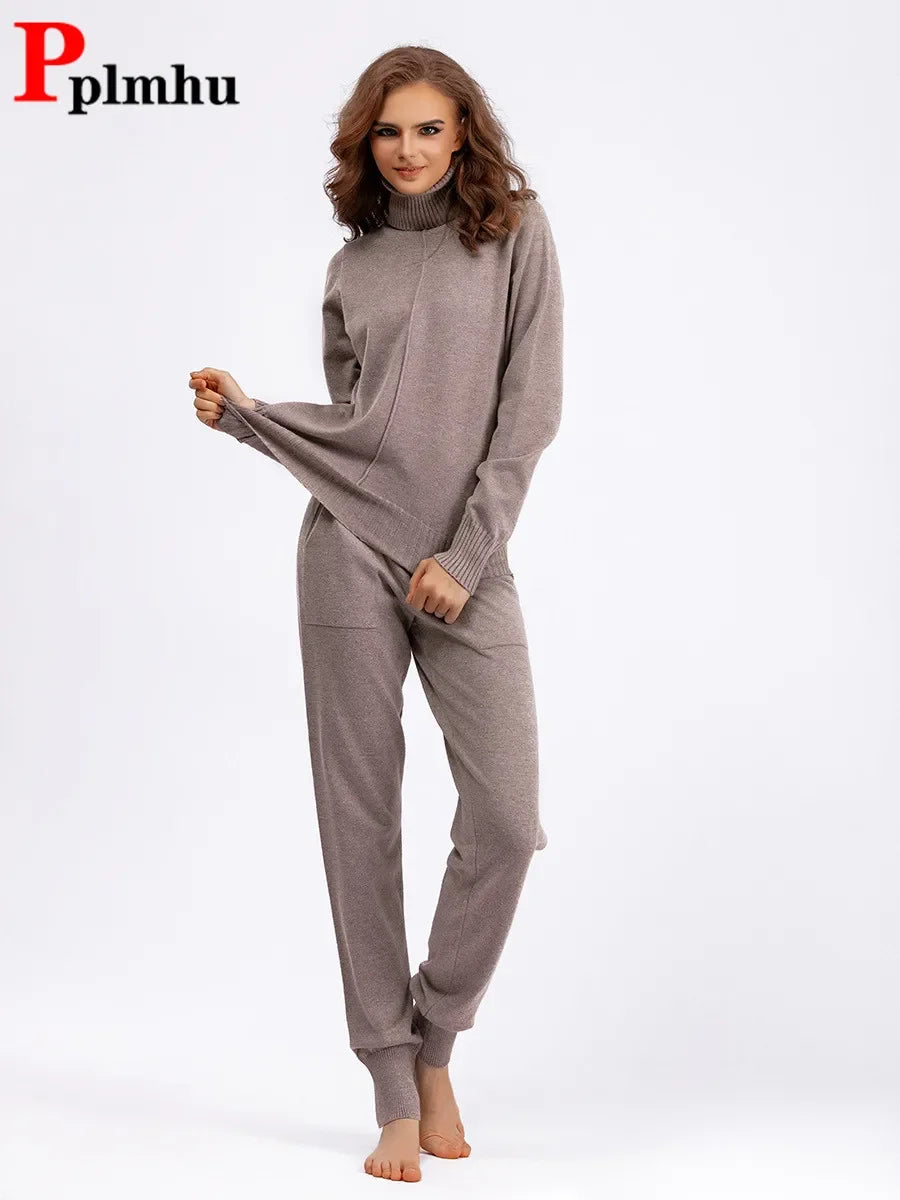 Women’s Soft Knit Two-Piece Set – Perfect Casual Wear-HighTouch