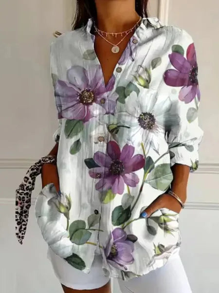 Harper | Elegant Floral Shirt & Blouse-HighTouch
