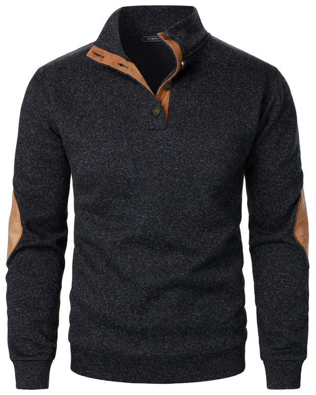 Men’s Stand Collar Knitted Sweater