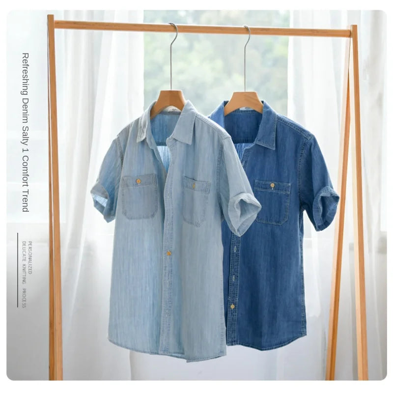 Men’s Lightweight Denim Short-Sleeve Shirt