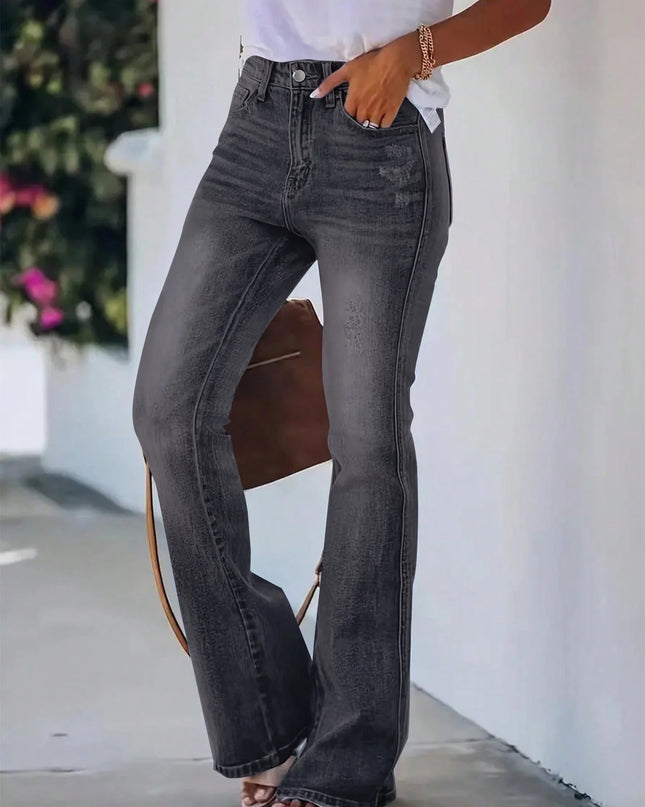 High-Waist Slimming Horn Jeans Women
