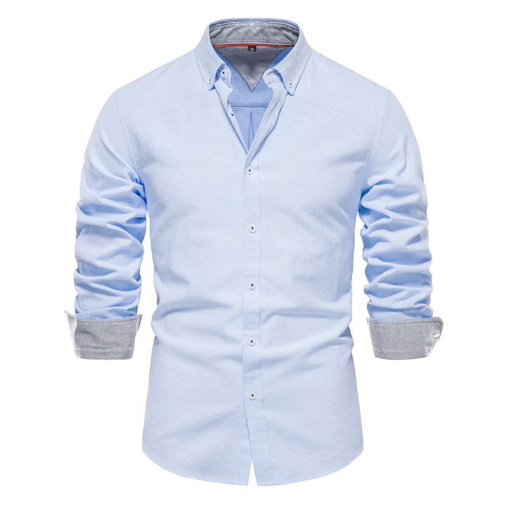 AIOPESON Men’s Cotton Oxford Shirt-HighTouch