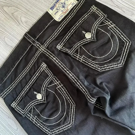 Y2K Buddha High-Waist Bootcut Jeans
