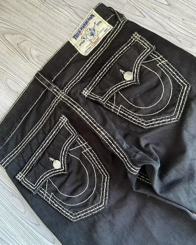 Y2K Buddha High-Waist Bootcut Jeans