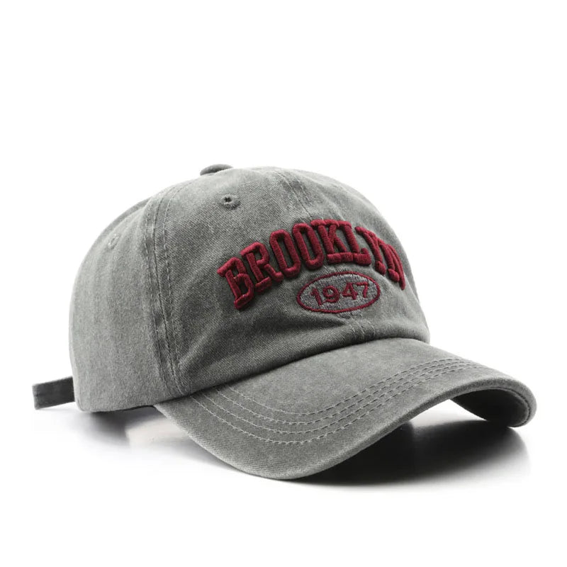 Retro Brooklyn Embroidered Baseball Cap – Adjustable