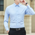 Men’s Big & Tall Business Shirt – Solid Color Long Sleeve (up to 8XL)-HighTouch