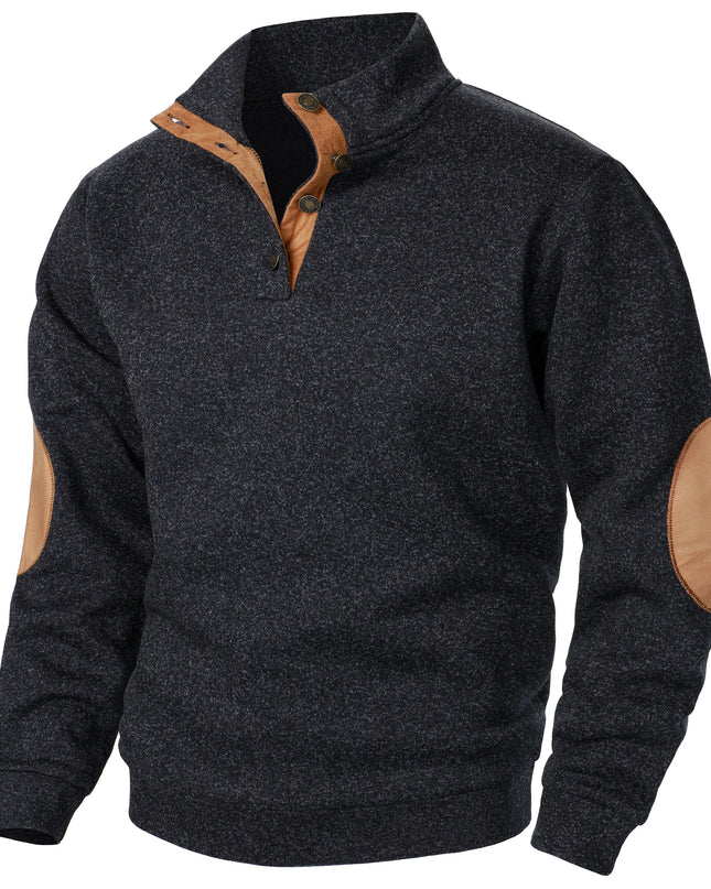 Men’s Stand Collar Knitted Sweater