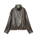 Women’s Faux Leather Motorcycle Jacket – Fall 2025 Fashio-HighTouch