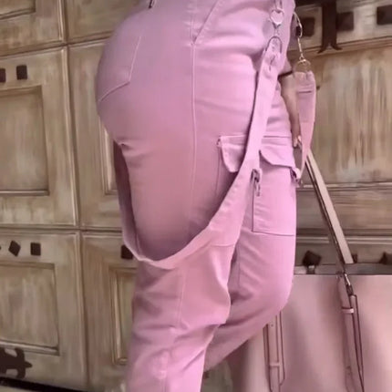 Women’s High-Waist Street Cargo Pants – Loose Wide-Leg Trousers with Pockets
