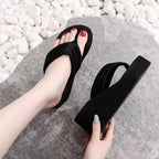 Women Fashion Wedge Flip Flops Summer Platform Shoes