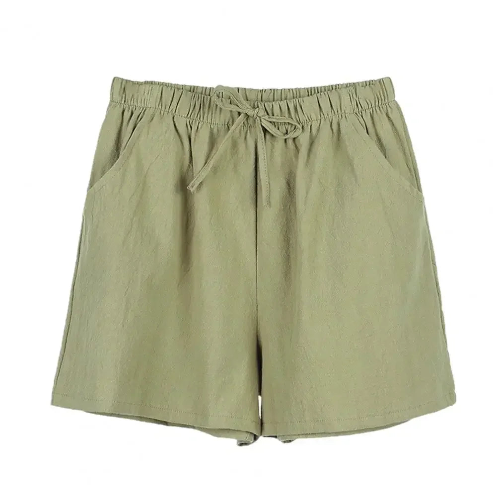 Women’s High-Waist Cotton Linen Shorts