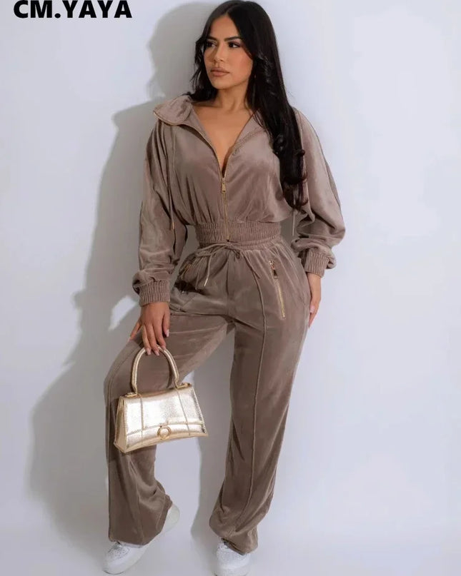 Women’s Velvet 2-Piece Tracksuit