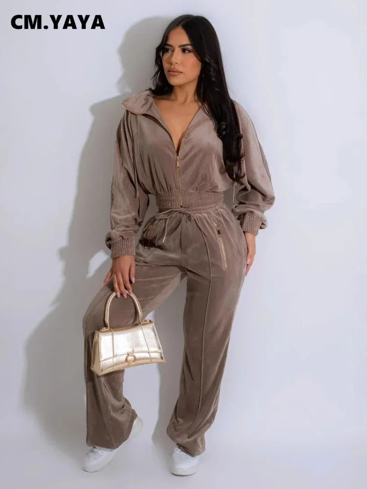 Women’s Velvet 2-Piece Tracksuit