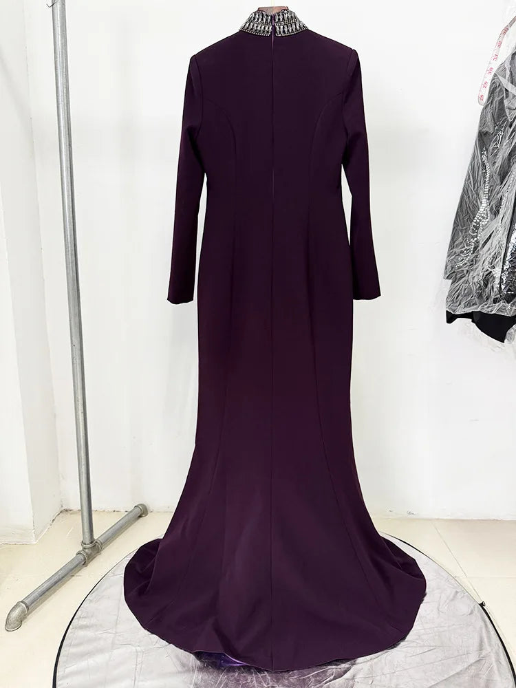 Beaded Diamond Maxi Dress