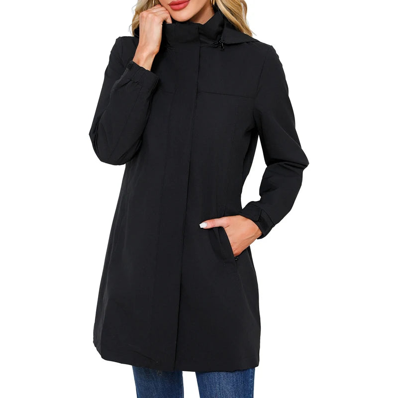 Windproof Lightweight Trench Coat Women