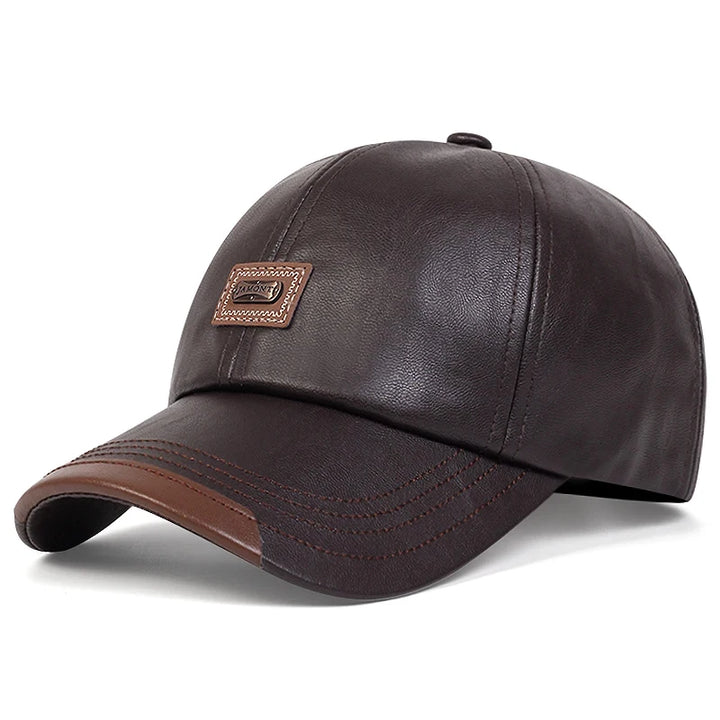 Cowhide Leather Dad Hat-HighTouch
