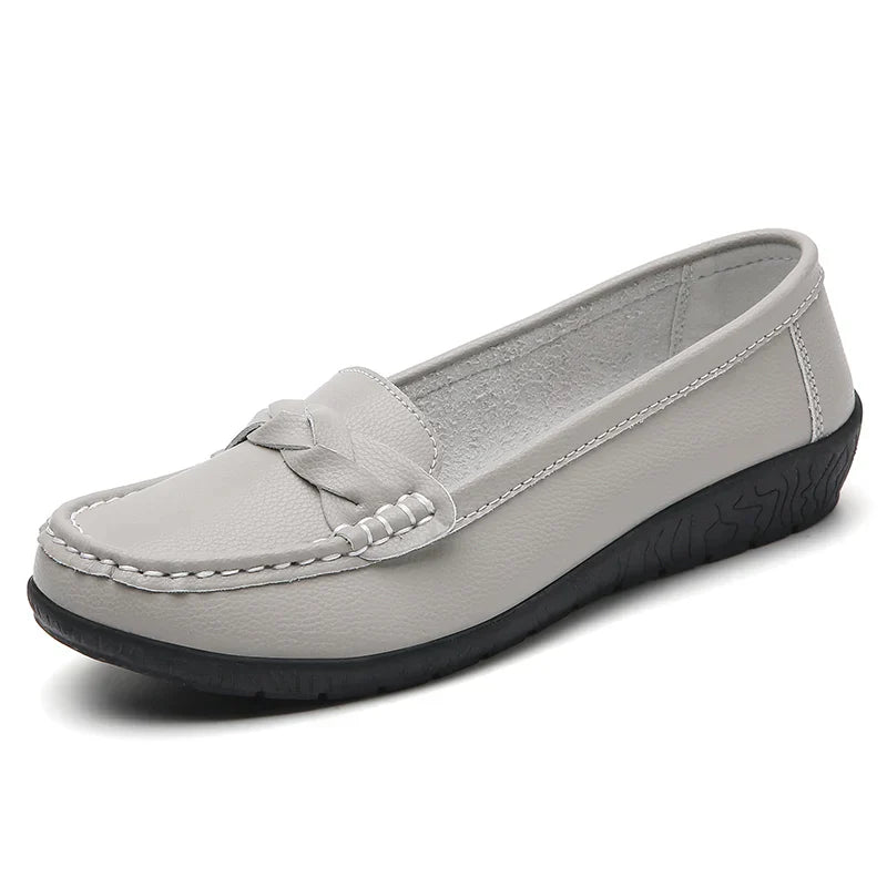 Diana™ - Genuine Leather Moccasin Loafers ~ Big Size