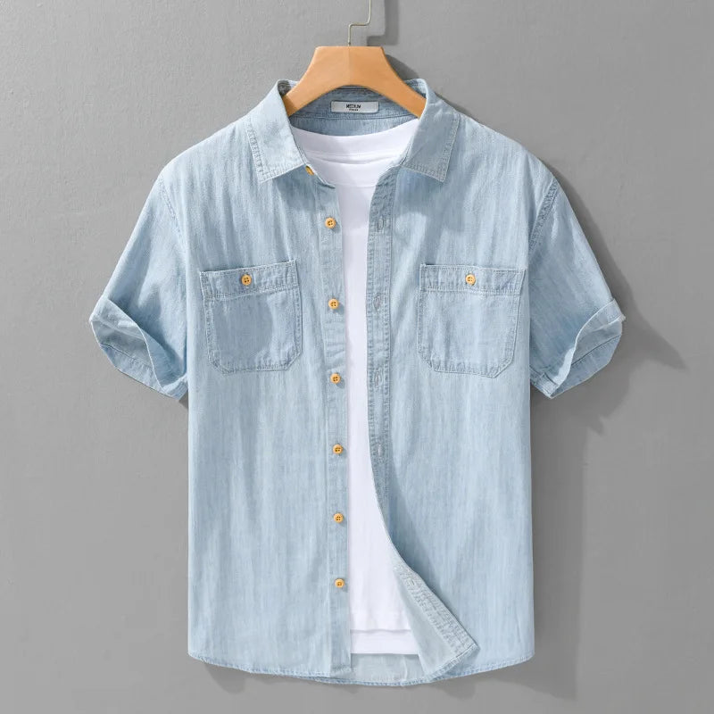 Men’s Lightweight Denim Short-Sleeve Shirt