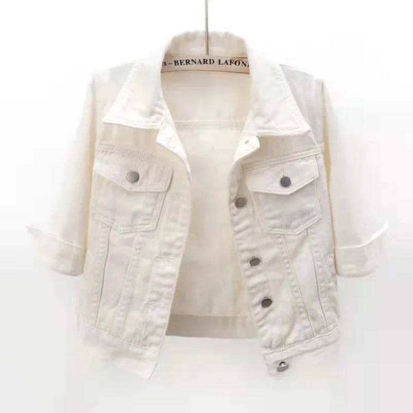 Trendy Womens Short Denim Jacket-HighTouch