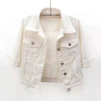 Trendy Womens Short Denim Jacket-HighTouch
