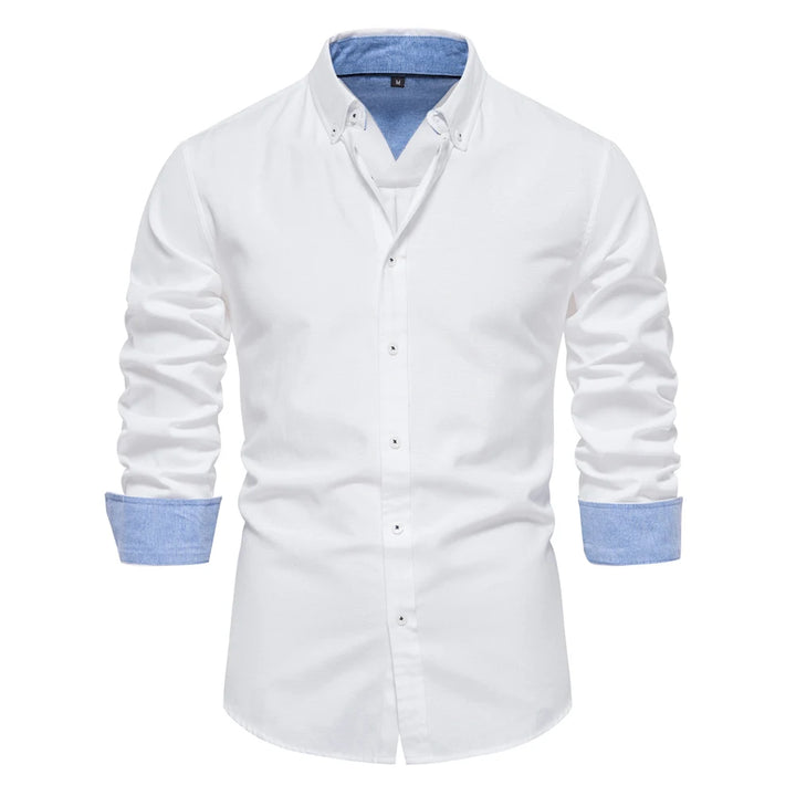 AIOPESON Men’s Cotton Oxford Shirt-HighTouch