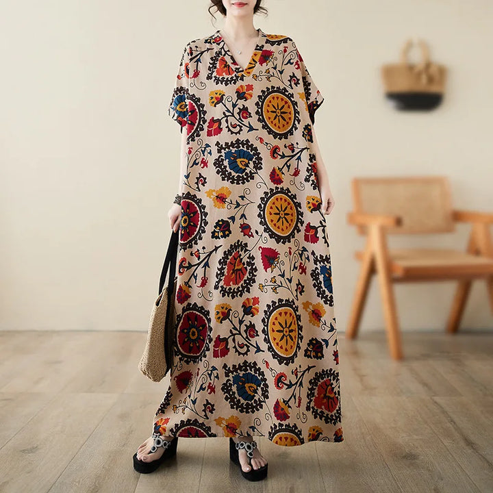 Bohemian Ethnic Summer Dress – Vintage Loose Streetwear-HighTouch