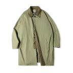 Men’s Mid-Length Windbreaker Coat – Casual Autumn/Winter Jacket-HighTouch