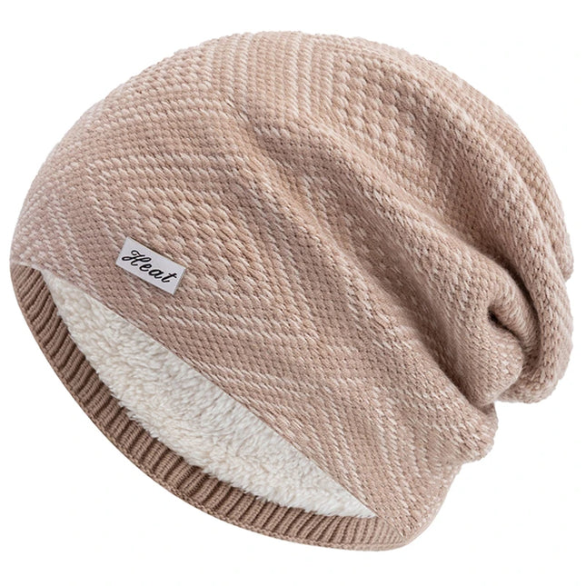 Stripes Knitted Slouchy Winter Beanie for Women